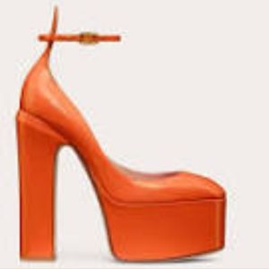 Valentino Garavani Vibrant Orange Platform Pumps